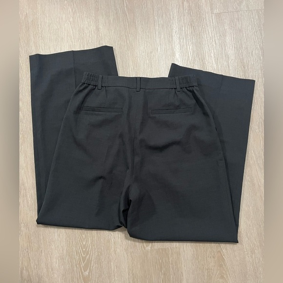 🇰🇷 Grey linen style wide leg trousers crop - Picture 6 of 13